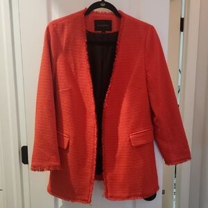Orange Fringed Women's Jacket